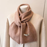 Solid Knit Scarf Soft Warm Winter Shawl_Cwasc03456