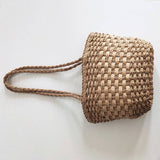 Women Hand-Woven Bucket Straw Bag_Cwab0817