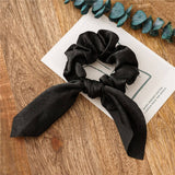 SIMPLE SOLID COLOR KNOTTED RIBBON HAIR TIE_CWAHA0834