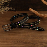 ETHNIC STYLE HANDMADE STRING COLORFUL BEAD BELT_CWMM3950