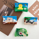 COLORBLOCK DOG ACETATE HAIR CLAW CUTE CLIP_CWAHA6023