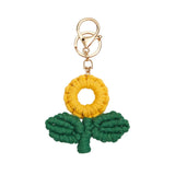 SUNFLOWER FLOWER SUNFLOWER HAND WOVEN KEYCHAIN_CWMM1215