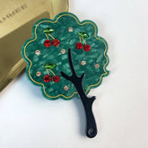 FASHIONABLE RHINESTONE HANDLE MIRROR TREE DESIGN_CWMM6388