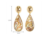RETRO PERSONALITY ABALONE PENDANT EARRINGS_CWMM4330