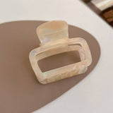 Tortoise Shell Square Hair Claw, Hollow Chic Clip