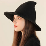 HALLOWEEN POINTED WITCH HAT KNIT FOLDABLE_CWAH0617