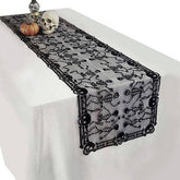HALLOWEEN TABLE RUNNER LACE SKULL TABLE RUNNER_CWMM1729