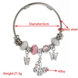 STAINLESS STEEL BEAR CHARM BRACELET FOR WOMEN_CWMM8470