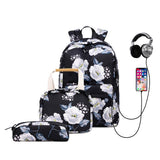 BACKPACKS FOR SCHOOL FLORAL OXFORD LARGE CAPACITY_CWAB5512