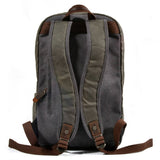 Vintage Waxed Canvas Outdoor Backpack Unisex_Cwab5527