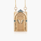 TAROT REBIRTH LOCKET BUTTERFLY GOLD PENDANT_CWMM6966