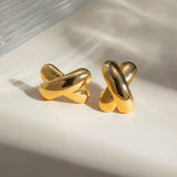 18K GOLD STAINLESS STEEL SIMPLE LINE EARRINGS_CWMM2347