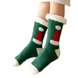 SANTA HAT FUZZY INDOOR SLIPPER SHOES_CWMS0730