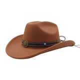 COUPLE FEDORA JAZZ HAT WESTERN ETHNIC WOOL HAT_CWAH04382