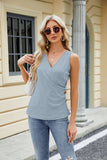 V-Neck Cross Sleeveless Short-Sleeved T-Shirt