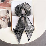FASHIONABLE DOUBLE LAYER RIBBON ANGLED HEAD SCARF_CWASC1515