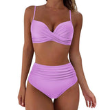 HIGH WAIST BIKINI SET SEXY PUSH UP SWIMSUIT_CWMW0152