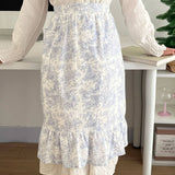 Waterproof Half-Length Solid Color Cotton Apron_Cwmm5824