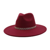 ETHNIC STYLE WOOL BLEND FEDORA HAT MEN WOMEN_CWAH04379