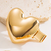 METAL HEART FLOWER HAIR CLIP ELEGANT MINIMAL_CWAHA6177