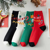 NEW CHRISTMAS CARTOON ELK SANTA CLAUS SOCKS_CWMS1411