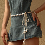 BOHO PEARL TASSEL CHAIN BELT FOR WOMEN DRESSES_CWMM6410