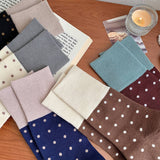 CONTRAST COLOR RETRO POLKA DOT SOCKS_CWMS0962