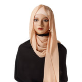 Two-Piece Chiffon Shawl And Headscarf_Cwasc2424