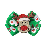 GLITTER REINDEER BOW HAIR CLIP FOR GIRLS_CWAHA6696