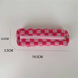 SIMPLE CHESSBOARD PLAID PENCIL CASE COSMETIC BAG_CWAB1042