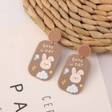 SWEET GIRL COLORFUL FLOWER ACRYLIC EARRINGS_CWAJE3993