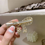 BOW PEARL HAIRPIN DUCKBILL CLIP BANGS CLIP_CWAHA4788