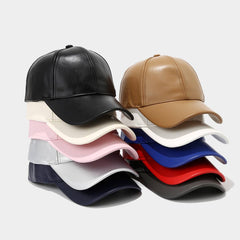 Pu Leather Baseball Cap For Men Vintage Style_Cwah04654