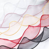 PLAIN FISHTAIL ORGANZA WITH FLORAL BINDINGDIYRIBBON_CWMM5788