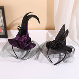 Cwah4058_Carnival Party Halloween Dance Witch Hat Headband