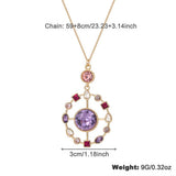 Womens Fashion Colored Rhinestone Necklace