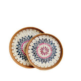 RATTAN SHELL STORAGE BASKET TRAY 2 PIECE SET_CWMM4542