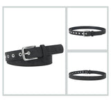 Frosted Textured Pin Buckle Pu Belt
