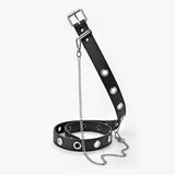 Versatile Casual Black Chain-Decorated Belt_Cwabe0573