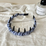 Plaid Wrapped Headband Anti Slip High Top_Cwaha08059