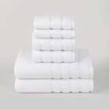 SIX PIECE SOFT ABSORBENT FACE AND BATH TOWEL SET_CWMM2283