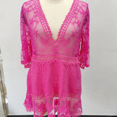LACE BIKINI SWIMSUIT BEACH COVERUP WOMEN_CWMW0676