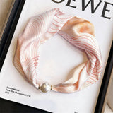 Pearl Magnetic Skinny Silk Neck Scarf_Cwasc03938