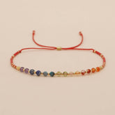 COLORFUL GRADIENT NATURAL STONE RICE BEAD BRACELET_CWMM3849