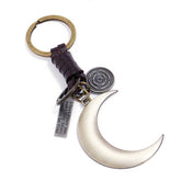 PERSONALIZED CRESCENT MOON PENDANT CAR KEYCHAIN_CWMM4782