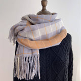 PLAID SCARF SHAWL CLASSIC TARTAN WINTER WRAP_CWASC1455