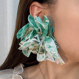 BOHO FABRIC PRINT HANDMADE ARTISTIC EARRINGS_CWMM6178