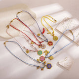 HANDMADE ZODIAC NECKLACE WITH ENAMEL CHARMS_CWMM8810