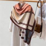Colorblock Elegant Warm Faux Cashmere Scarf_Cwasc03452
