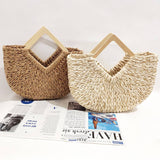 Women Casual Moon Bag Woven Tote Bag_Cwab0830